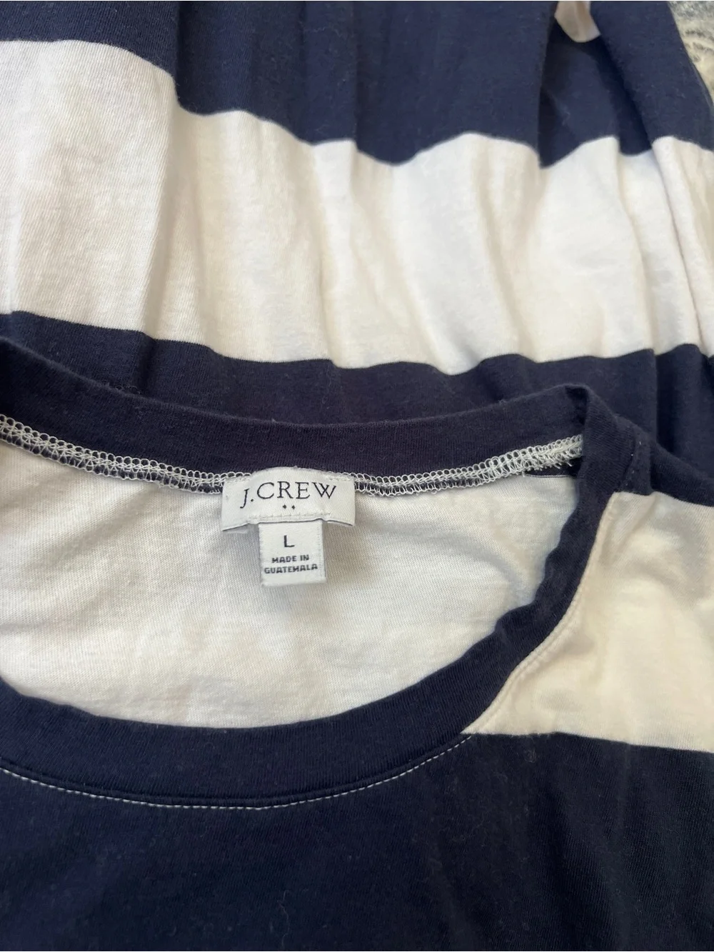 J. Crew Navy and White Stripe Dress
